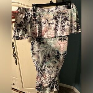 Show me your Mumu strapless dress